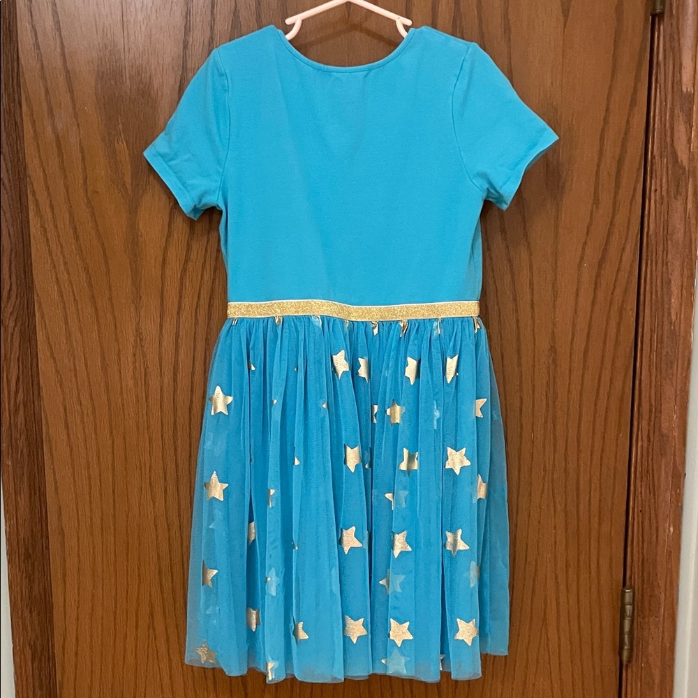 DISNEY UGC Girls size large (10/12) Blue Gold Live Action Little Mermaid Dress - Picture 5 of 9
